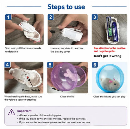 Smart Cat Toy: USB Rechargeable Auto-Rolling Ball for Hands-Free Play with Mouse for Indoor Cats