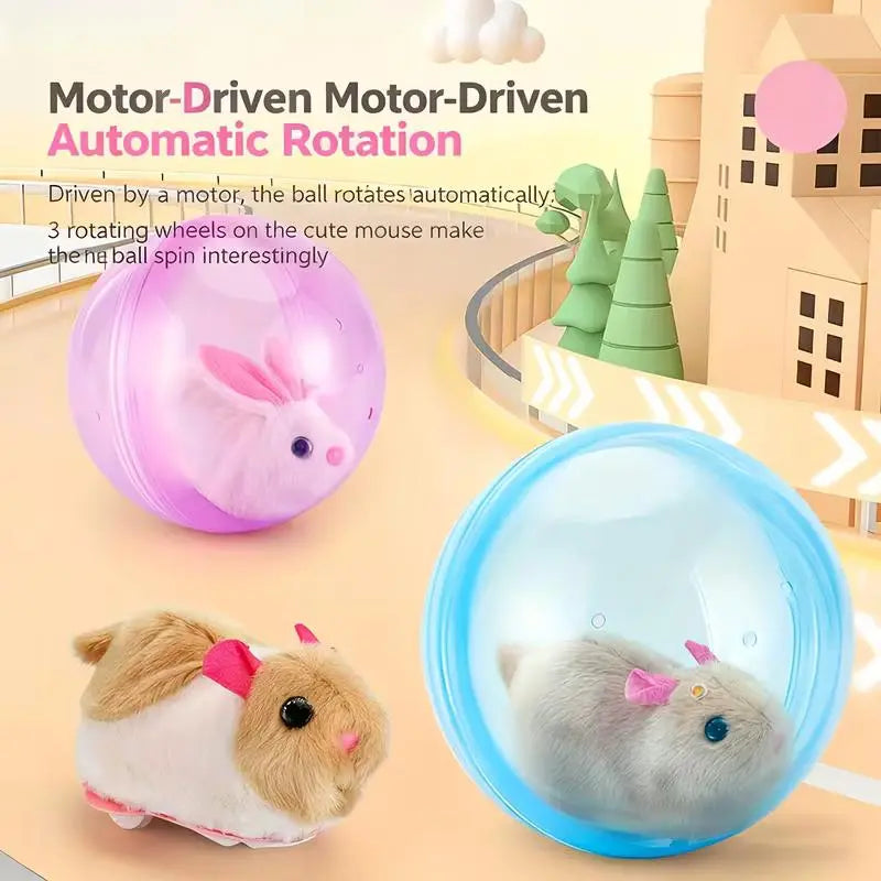 Smart Cat Toy: USB Rechargeable Auto-Rolling Ball for Hands-Free Play with Mouse for Indoor Cats