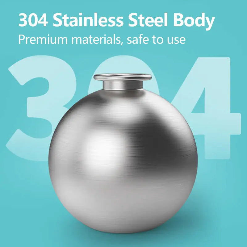 Ihubei 304 Stainless Steel Pet Water Bottle with Foldable Food-Grade Silicone Bowl for Dogs and Cats - Stylish and Portable Hydration Solution for Travel, Walks, and Hiking (285ml)