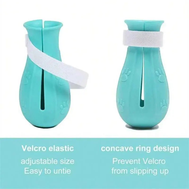 Cat Bathing Shoes – Set of 4 Pairs, Silicone Paw Protectors for Pet Grooming – Safeguards Paws During Baths, Prevents Scratching, Durable and Reliable.