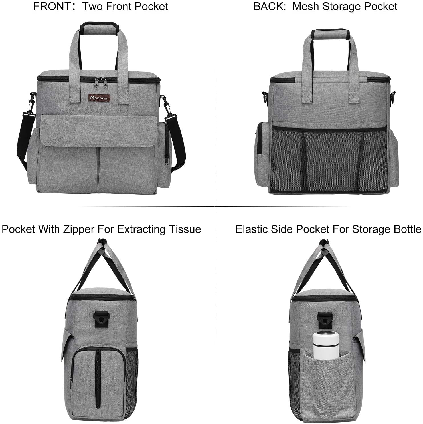 Premium Pet Travel Bag: Airline-Approved Weekend Set for Dogs and Cats with Multi-Functional Pockets, Food Storage Containers, Collapsible Bowls, and Feeding Mat (Grey)
