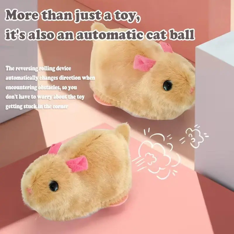 Smart Cat Toy: USB Rechargeable Auto-Rolling Ball for Hands-Free Play with Mouse for Indoor Cats