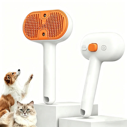 Furlyn Self-Cleaning Pet Hair Remover Brush for Dogs and Cats with Spray Mist – One-Click Deshedding Grooming Tool for Effective Shedding and Undercoat Removal